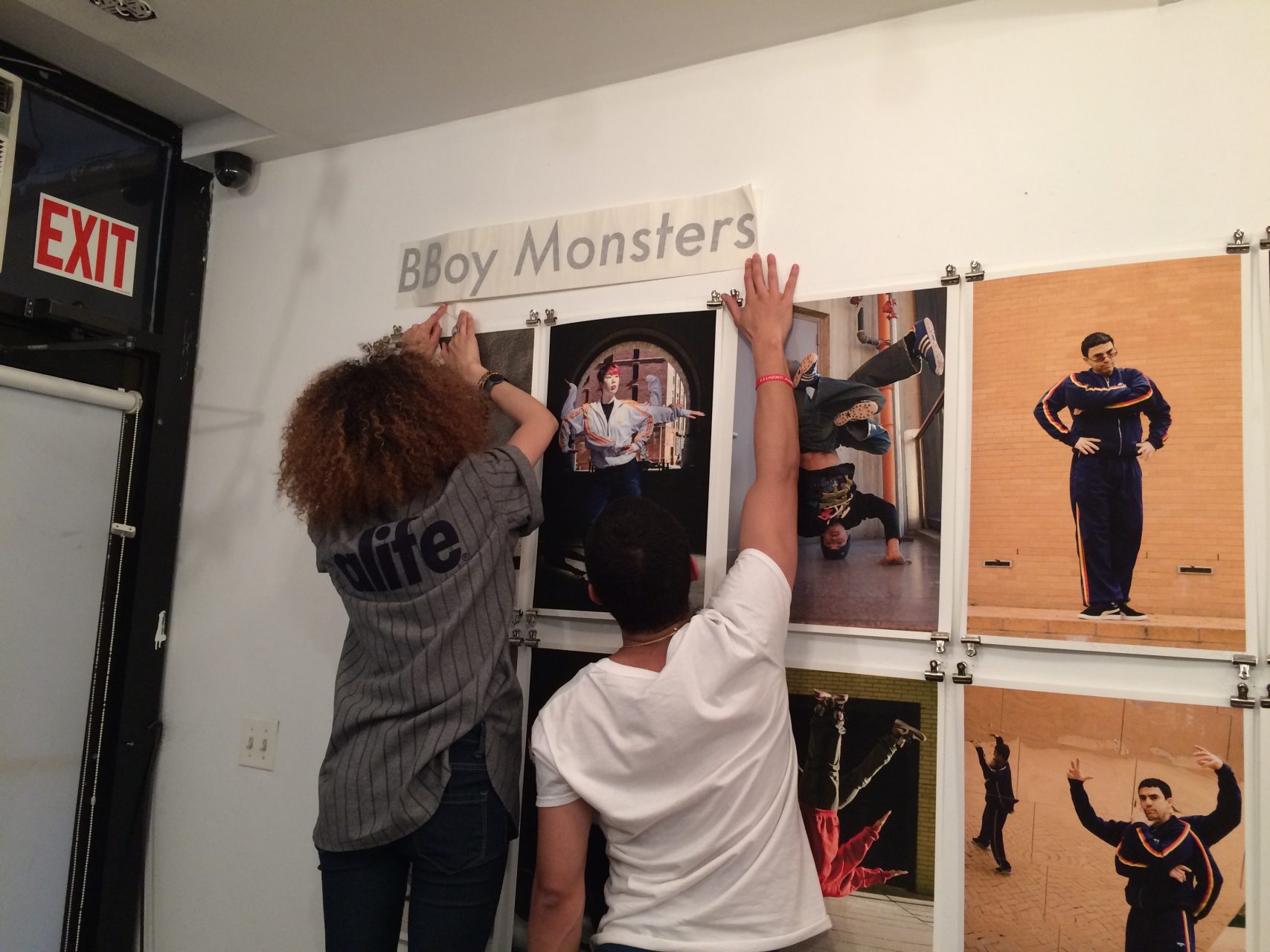 Installing the vinyl wall text