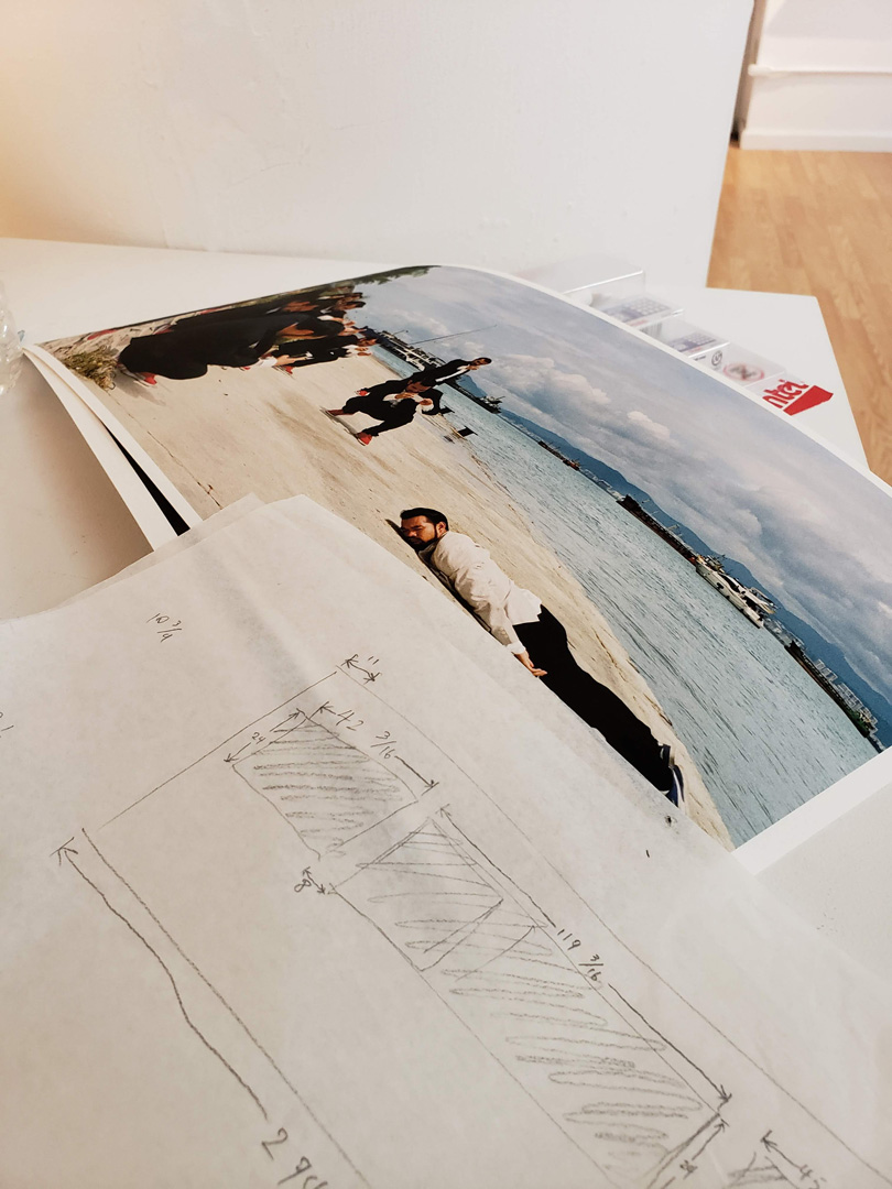 Planning the exhibition layout.